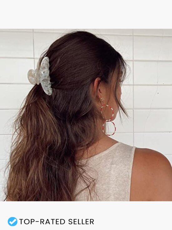 4 Large Acrylic Hair Claw Clips Strong Hold Thick Hair Banana Barrettes Women